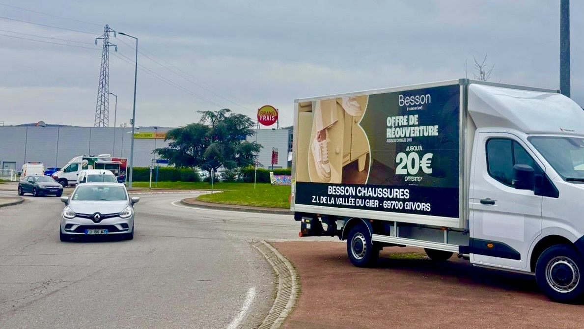 Veymont pour Besson Chaussures, dans le cadre de la campagne de communication autour de la réouverture du magasin de Givors (69)