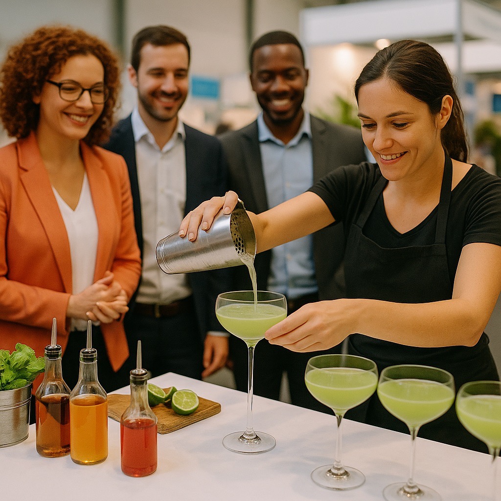 Animation ateliers cocktails avec ou sans alcool afterwork entreprise soirée client salon professionnel｜Veymont