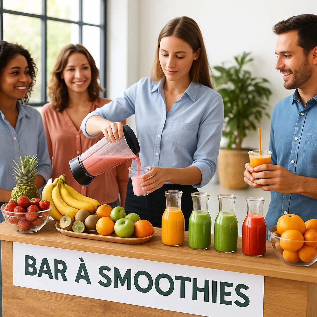 Animation bar a smoothies et jus frais salons evenement entreprise｜Veymont