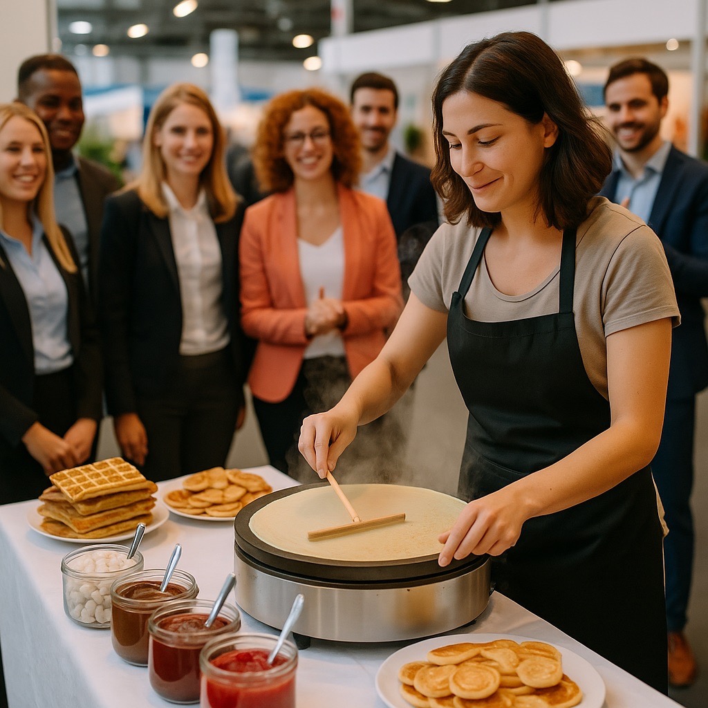 Animation crepes gaufres pancakes minute personnalise salons evenements｜Veymont