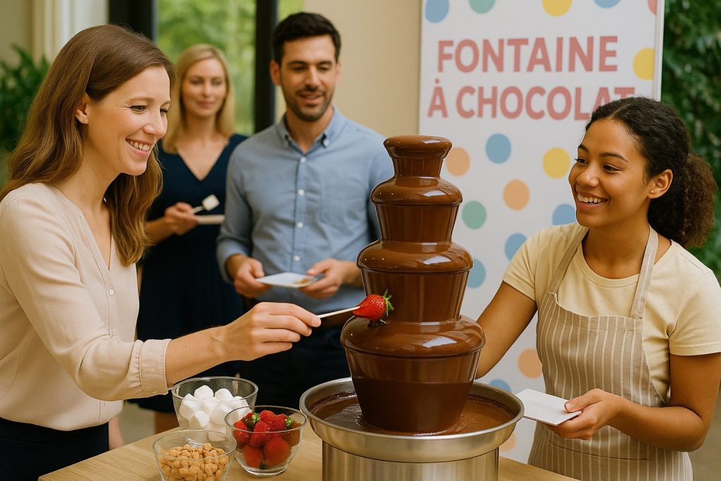Animation fontaine a chocolat salon evenement entreprise events｜Veymont
