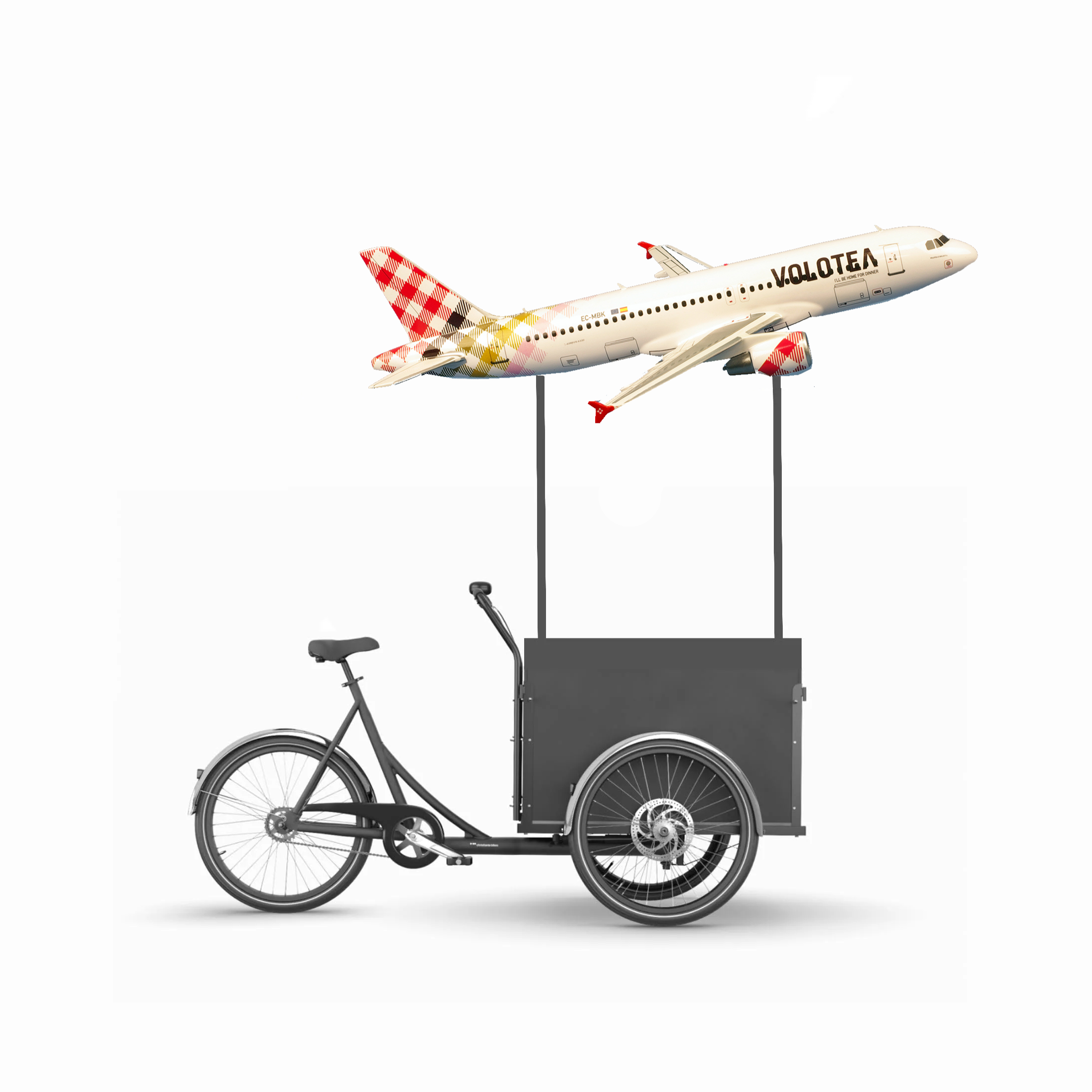 Velo Expo Maquette Avion compagnie aerienne Volotea Kiosque Animation stand salon evenement