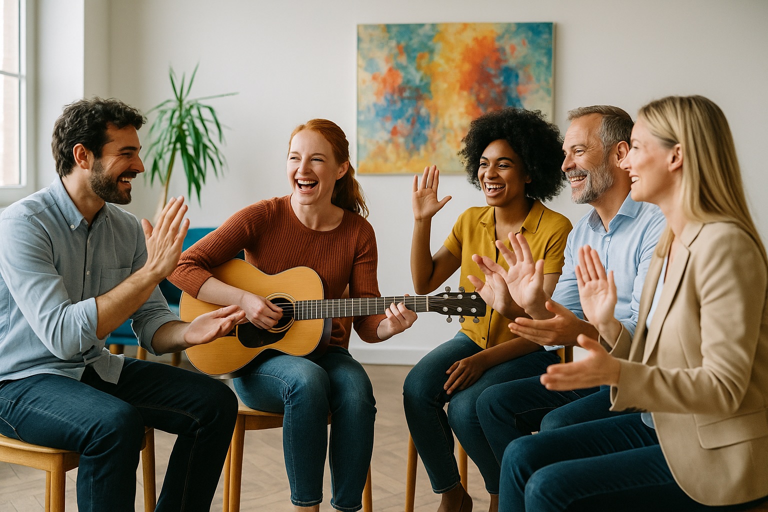 Atelier artistique improvisation en entreprise salons evenements animation team building et cohesion｜Veymont