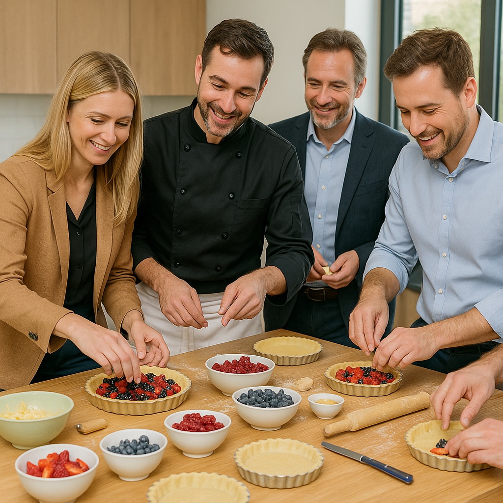 Ateliers culinaires sucres tarte participatifs team building culinaire atelier interactif salon｜Veymont