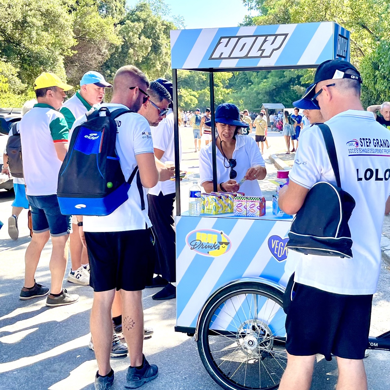 Charrette Marseille - Velo Expo x Holy - stand mobile pour degustation et echantillonnage - marseille - mondial petanque - 2025
