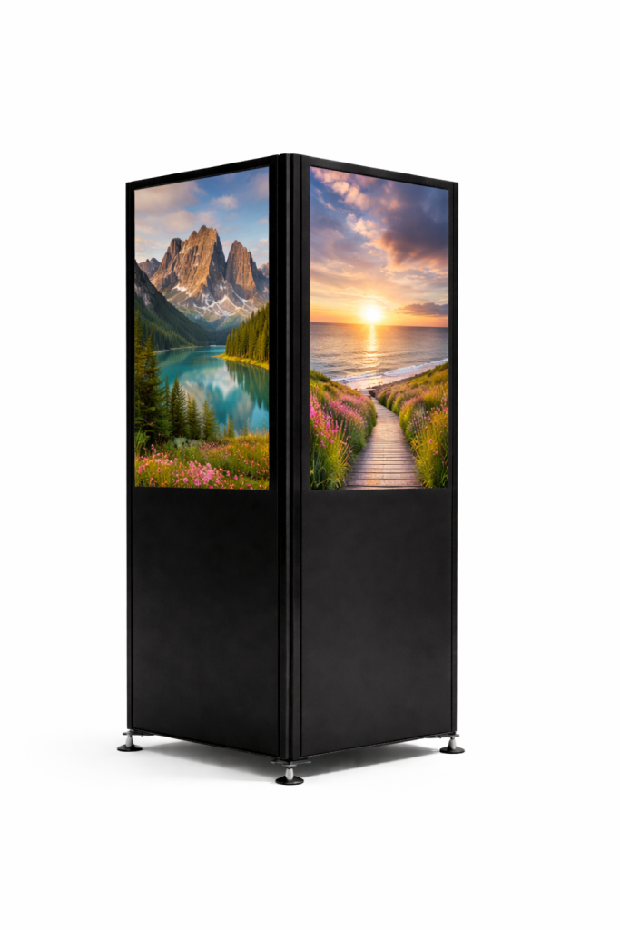 mobilier exposition en exterieur grand panneau｜veymont