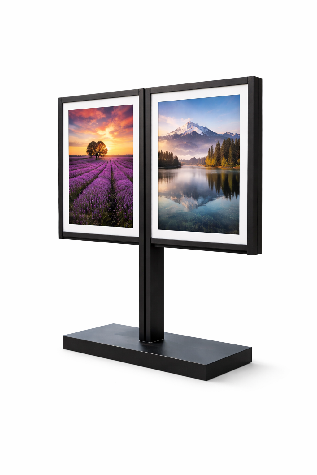 panneau mobilier exposition photo exterieur biface sans pied｜veymont